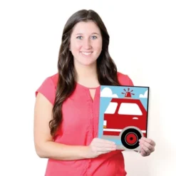 Big Dot Of Happiness Fired Up Fire Truck - Firefighter Firetruck Nursery Wall Art And Kids Room Decor - Gift Ideas - 7.5 X 10 Inches - Set Of 3 Prints -Baby Trend Sales Store GUEST 00a393da b5d2 4d6f 9a0b 76ec0ad78fa0