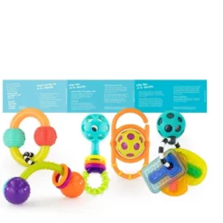 Sassy Toys Shake Rattle & Chew Gift Set - 5pc