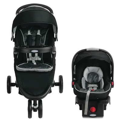 Graco FastAction Fold Sport Click Connect Travel System With SnugRide Infant Car Seat - Gotham 1 Graco FastAction Fold Sport Click Connect Travel System With SnugRide Infant Car Seat - Gotham