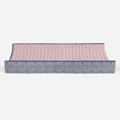 Bacati - Olivia Printed Dot/Cross Coral/Navy Quilted Changing Pad Cover -Baby Trend Sales Store GUEST 0724b6a7 815d 4db4 841c e5e854cf0473