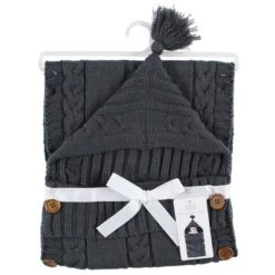 Baby Trend Sales Store 34 Hudson Baby Infant Boy Knitted Baby Lounge Stroller Wrap Sack, Charcoal, One Size