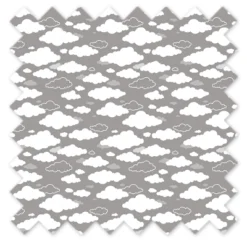 Bacati - Clouds In The City Gray Clouds Crib/Toddler Bed Skirt
