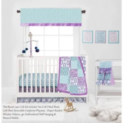 Bacati - Paisley Isabella Purple Lilac Aqua 10 Pc Crib Bedding Set With 2 Crib Fitted Sheets -Baby Trend Sales Store GUEST 110dc1fb dfdc 40c7 bc70 e5be5de66164