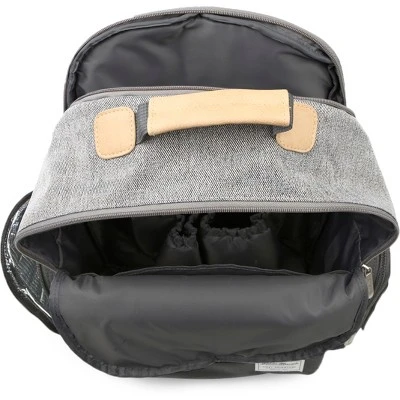 Eddie Bauer Bridgeport Places & Spaces Back Pack Diaper Bag - Gray With Tan 3 Eddie Bauer Bridgeport Places & Spaces Back Pack Diaper Bag - Gray With Tan - Image 3