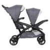 Baby Trend Sit N' Stand Double Stroller 2.0 DLX With 5 Point Safety Harness, Canopy, Extra Basket, 2 Cup Holders & Covered Compartment, Magnolia