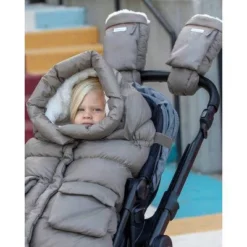 7AM Enfant Stroller Warmmuffts With Zipper - Chestnut