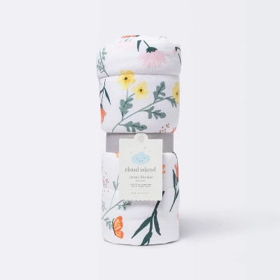 Jersey Knit Reversible Blanket - Cloud Island™ Garden Floral 3 Jersey Knit Reversible Blanket - Cloud Island™ Garden Floral - Image 3