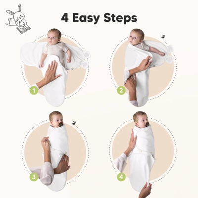 KeaBabies 3pk Organic Baby Swaddle Sleep Sacks, Newborn Baby Swaddles Wrap 0-3 Months, Ergonomic Wearable Swaddle Blanket 2 KeaBabies 3pk Organic Baby Swaddle Sleep Sacks, Newborn Baby Swaddles Wrap 0-3 Months, Ergonomic Wearable Swaddle Blanket - Image 2