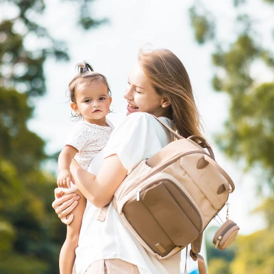 KeaBabies Diaper Bag Backpack Comes With Portable Changing Pad, Baby Bag For Mom, Baby Travel Essential (Latte) 9 KeaBabies Diaper Bag Backpack Comes With Portable Changing Pad, Baby Bag For Mom, Baby Travel Essential (Latte) - Image 9