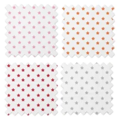 Bacati - Stars Girls Swaddling Muslin Blankets Of 4 (Pink, Orange,Red,Gray) -Baby Trend Sales Store GUEST 23d918cd dba5 4f3d a21e c19bc139c570