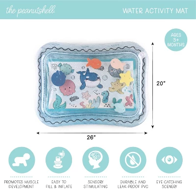 The Peanutshell Sea Life Tummy Time Water Play Mat, Inflatable Sensory Development Toy 2 The Peanutshell Sea Life Tummy Time Water Play Mat, Inflatable Sensory Development Toy - Image 2