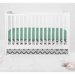 Bacati - Ikat Dots Stripes Mint Grey Muslin Neutral 3 Pc Crib Set -Baby Trend Sales Store GUEST 32a54c19 f6a3 4db2 8c19 df4f389d9880