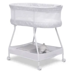Delta Children Curve Bassinet - White And Gray -Baby Trend Sales Store GUEST 331c2e4a a17e 4ccc 9829 eeef4dc2979e