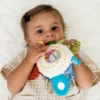 HABA Teether Cuddly Rainbow Round - Soft Activity Toy With Rattling & Teething Elements