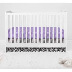 Bacati - Love Gray Lilac 4 Pc Crib Bedding Set With Diaper Caddy -Baby Trend Sales Store GUEST 34453e37 bd99 4bde 875f 6514374e982d