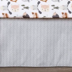 The Peanutshell Woodland Walk Crib Bedding Set, 4pc To 8pc, Grey Animal -Baby Trend Sales Store GUEST 35cba86a 4401 47d7 aa55 ae362ea43f0c
