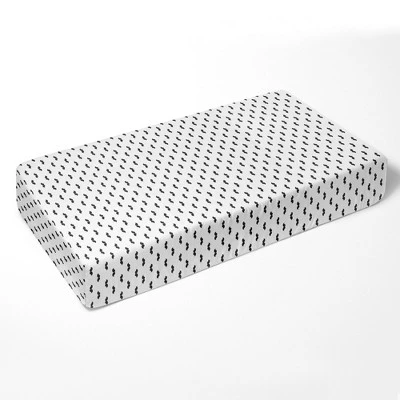 Bacati - Moustache Black Muslin 3 Pc Toddler Bed Sheet Set 100 Percent Cotton 3 Bacati - Moustache Black Muslin 3 Pc Toddler Bed Sheet Set 100 Percent Cotton - Image 3