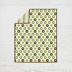 Bacati - Mod Dots Stripes Green Yellow Beige Brown 3 Pc Crib Bedding Set