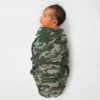 The Peanutshell Camo Elephant Swaddle Wrap For Newborn, Infant - 3-Pack