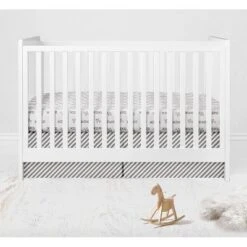 Bacati - Love Aztec Design/Print Gray/Silver 6 Pc Crib Bedding Set With Long Rail Guard Cover -Baby Trend Sales Store GUEST 44418add 842b 487c 90cf 8fdebcd49ffc
