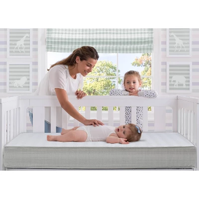 Simmons Kids' Comforpedic From Beautyrest Dual Sided Crib/Toddler Mattress- Gray 5 Simmons Kids' Comforpedic From Beautyrest Dual Sided Crib/Toddler Mattress- Gray - Image 5