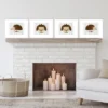 Big Dot Of Happiness Forest Hedgehogs - Unframed Woodland Nursery And Kids Room Linen Paper Wall Art - Set Of 4 - Artisms - 8 X 10 Inches