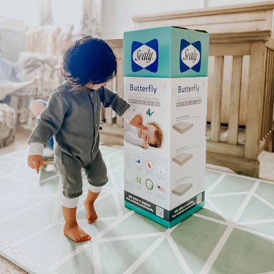 Sealy Butterfly Premium Firm Crib Mattress And Toddler Mattress 7 Sealy Butterfly Premium Firm Crib Mattress And Toddler Mattress - Image 7