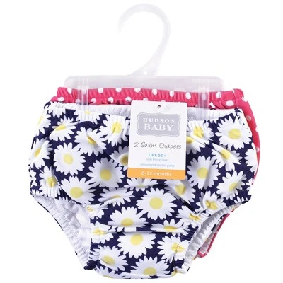 Hudson Baby Infant And Toddler Girl Swim Diapers, Daisy 1 Hudson Baby Infant And Toddler Girl Swim Diapers, Daisy