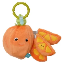 Manhattan Toy Mini-Apple Farm Orange Baby Travel Toy With Rattle, Squeaker, Crinkle Fabric & Teether Clip-on Attachment -Baby Trend Sales Store GUEST 5cb8fdad f9eb 41f3 96d8 aac34539fa79