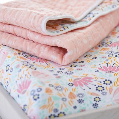 Honest Baby Organic Cotton Bedding Set - Flower Power - 7pc 1 Honest Baby Organic Cotton Bedding Set - Flower Power - 7pc