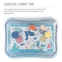 The Peanutshell Sea Life Tummy Time Water Play Mat, Inflatable Sensory Development Toy
