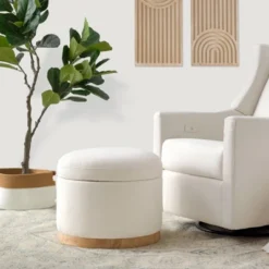 Babyletto Naka Storage Ottoman With Light Wood Base - Greenguard Gold Certified -Baby Trend Sales Store GUEST 69bd1c7f c382 4512 88cf fe9f549ea0d0