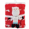 Hudson Baby Infant Plush Blanket With Toy, Santa, One Size