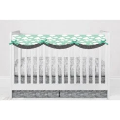 Bacati - Clouds In The City Mint/Gray 10 Pc Crib Bedding Set With Long Rail Guard Cover -Baby Trend Sales Store GUEST 6f6b1976 9cdc 4b8d b7bd ac8b9cae0d40