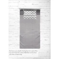 Bacati - MixNMatch Gray Chevron Dots 3 Pc Toddler Sheet Set -Baby Trend Sales Store GUEST 738ac7ea 3492 4963 a29e 42aa606c0273
