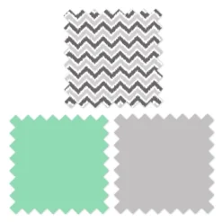 Bacati - Ikat Dots Stripes Mint Grey Muslin Neutral 3 Pc Crib Set -Baby Trend Sales Store GUEST 74626555 5797 4575 9b3e ce7c7c25463a