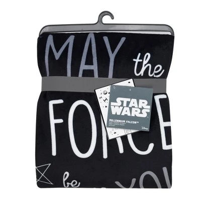 Lambs & Ivy Star Wars Millennium Falcon Baby Blanket - White 4 Lambs & Ivy Star Wars Millennium Falcon Baby Blanket - White - Image 4
