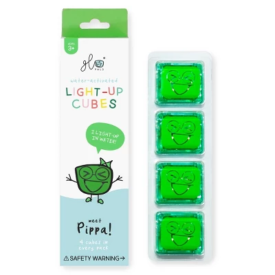 Glo Pals Character Pippa & 6 Green Light Up Water Cubes 2 Glo Pals Character Pippa & 6 Green Light Up Water Cubes - Image 2