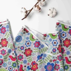 Bacati - Botanical Pink Floral Crib Or Toddler Bed Skirt