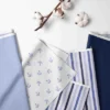 Bacati - Little Sailor Blue Navy 3 Pc Toddler Sheet Set