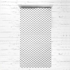 Bacati - Moustache Black Muslin 3 Pc Toddler Bed Sheet Set 100 Percent Cotton