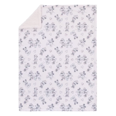 Disney Mickey & Minnie Plush Baby Blanket 1 Disney Mickey & Minnie Plush Baby Blanket