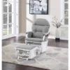 Suite Bebe Madison Glider & Ottoman - White/Oyster