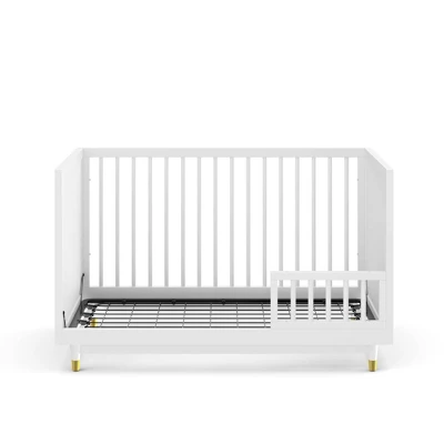 Room & Joy Rory Toddler Rail With Spindles - White 1 Room & Joy Rory Toddler Rail With Spindles - White