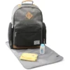 Eddie Bauer Bridgeport Places & Spaces Back Pack Diaper Bag - Gray With Tan