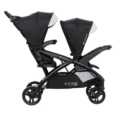 Baby Trend Sit N' Stand Double Stroller 2.0 DLX With 5 Point Safety Harness, Canopy, Extra Basket, 2 Cup Holders & Covered Compartment, Modern Khaki 1 Baby Trend Sit N' Stand Double Stroller 2.0 DLX With 5 Point Safety Harness, Canopy, Extra Basket, 2 Cup Holders & Covered Compartment, Modern Khaki