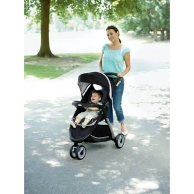 Graco FastAction Fold Sport Click Connect Travel System With SnugRide Infant Car Seat - Gotham 3 Graco FastAction Fold Sport Click Connect Travel System With SnugRide Infant Car Seat - Gotham - Image 3
