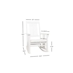 Gift Mark Mission Style Adult Rocking Chair With White Faux Leather Seat -Baby Trend Sales Store GUEST a95faa1a 9eb6 441d a208 6d60ae038615