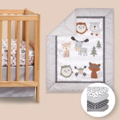 The Peanutshell Woodland Walk Crib Bedding Set, 4pc To 8pc, Grey Animal -Baby Trend Sales Store GUEST ace0233f da8d 4c43 a990 b8310ef1091d