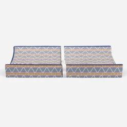 Bacati - Liam Orange/Navy Large Triangles Quilted Muslin Changing Pad Cover -Baby Trend Sales Store GUEST acfdea25 d3f5 4ef5 8ed7 71f1f531d95c